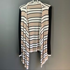 🌟3/$15! CATO Long Asymmetrical Striped Cardigan